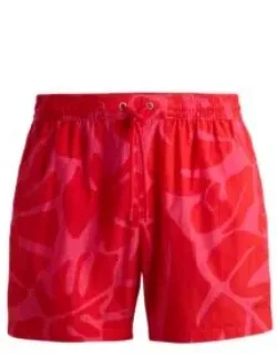 Quick-dry Swim Shorts With Seasonal Pattern