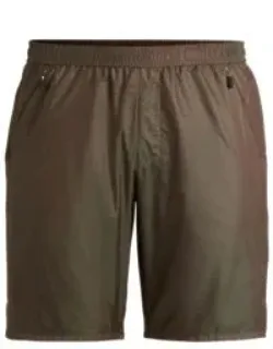 Slim-fit Shorts In Iridescent Ripstop With Inner Shorts
