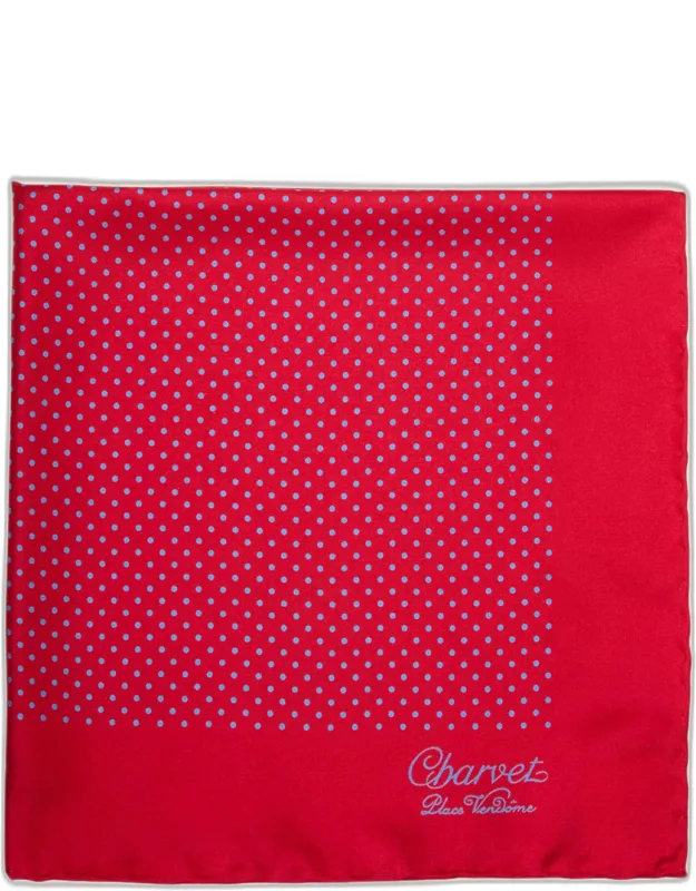 Silk Dot-print Pocket Square