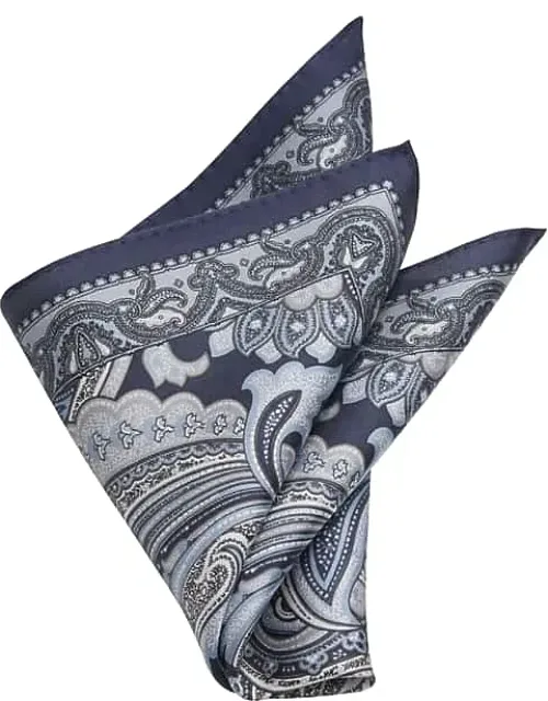 _pocket Square With Captivating Paisley Pattern And Intricate Border_