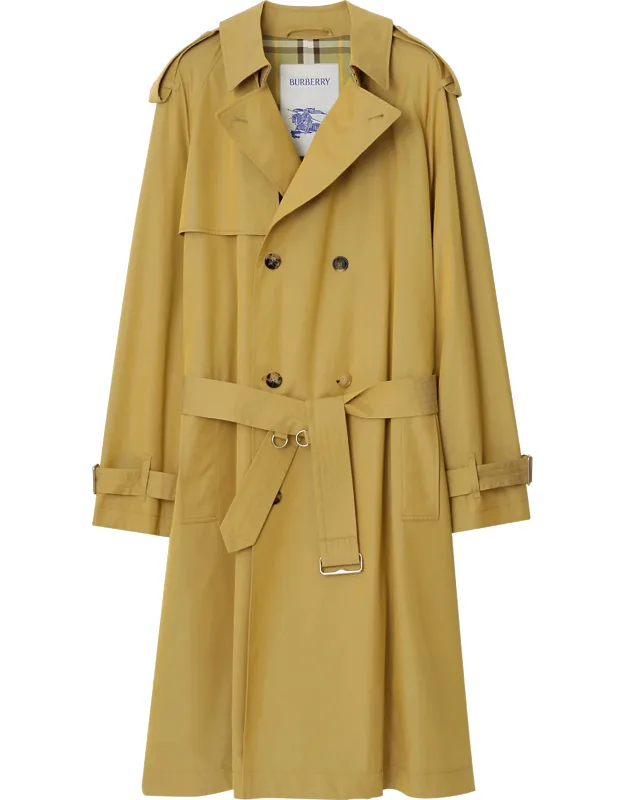 Gabardine Long Trench Coat