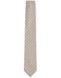 Silk Tie With Jacquard Pattern
