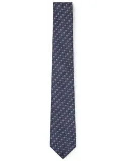 Silk Tie With Jacquard Pattern