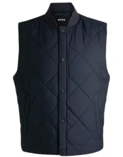Water-repellent Regular-fit Gilet With Diamond Quilting