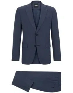 Slim-fit Suit In Micro-patterned Performance Fabric