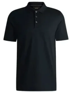 Regular-fit Polo Shirt In Quilted Cotton And Silk