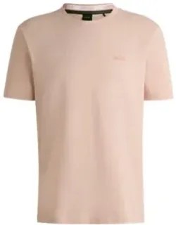 Cotton-piqu T-shirt With Oxford-jacquard Back Collar