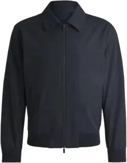 Slim-fit Jacket In Water-repellent Performance-stretch Fabric