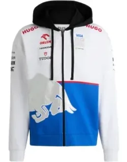 Cotton-terry Zip-up Fanwear Hoodie With Special Branding