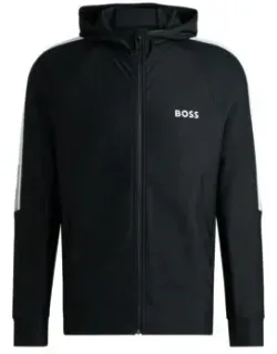 Regular-fit Zip-up Hoodie With Signature-stripe Artwork