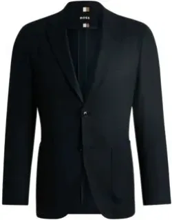 Regular-fit Herringbone Stretch-cotton Blend Jacket