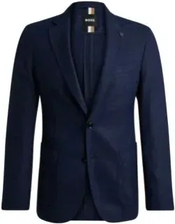 Slim-fit Jacket In Melange Stretch Cloth