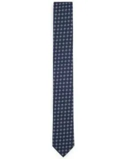 Silk-blend Tie With Jacquard-woven Pattern