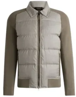 Hybrid Jacket With Goose Down And Feather Filling