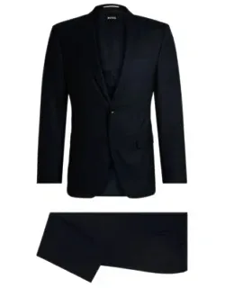 Checked Wool Slim-fit Suit