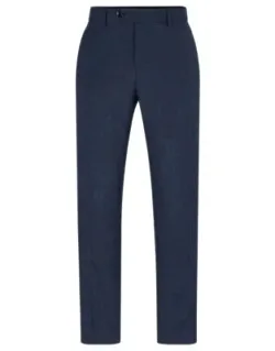 Slim-fit Trousers In Wool And Linen
