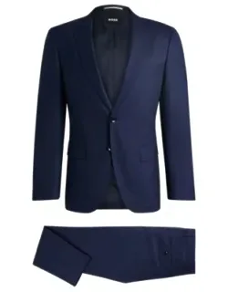 Slim-fit Suit In Patterned Stretch Wool
