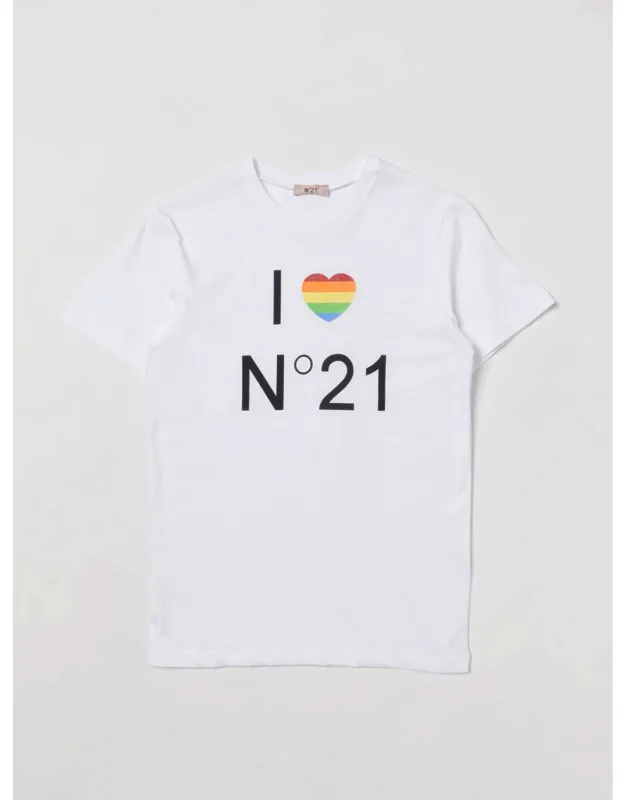 Cotton T-shirt With I Love Print