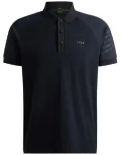 Polo Shirt With Embossed Stripe Artwork