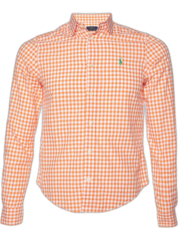 Gingham Check Cotton Long Sleeve Shirt