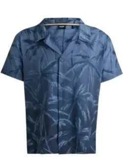 Beach Shirt In Quick-drying Fabric With Seasonal Print