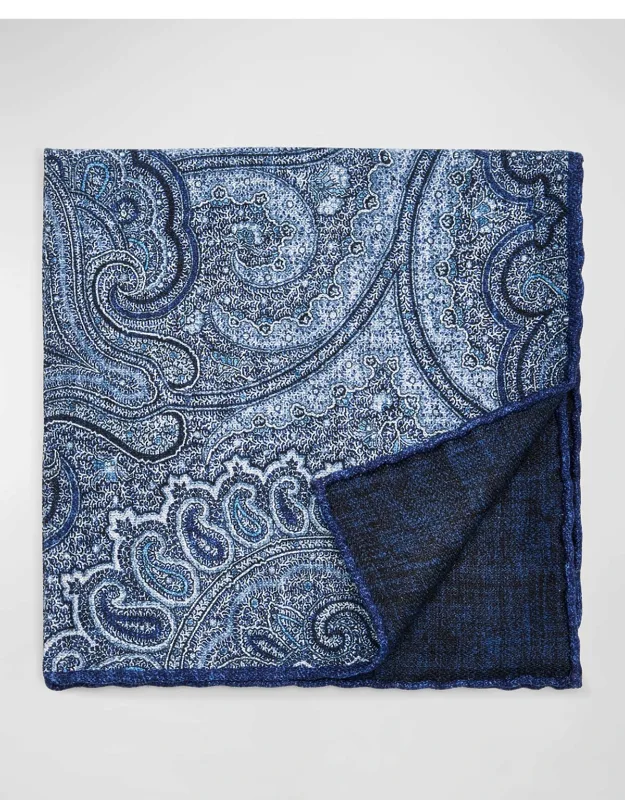 Silk Paisley-print Pocket Square