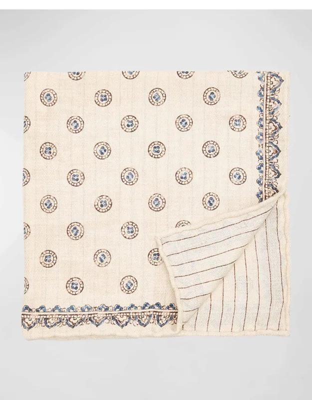 Silk Geometric Pocket Square