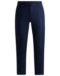 Slim-fit Trousers In Melange Stretch Cloth
