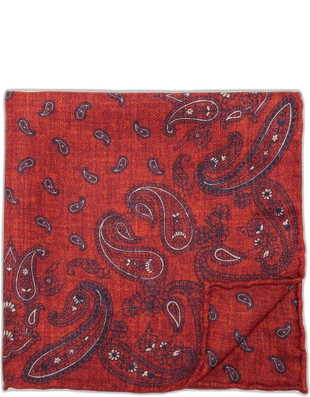 Silk Paisley Pocket Square