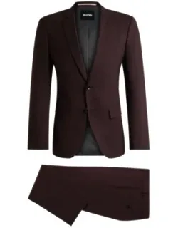 Slim-fit Patterned Stretch Suit