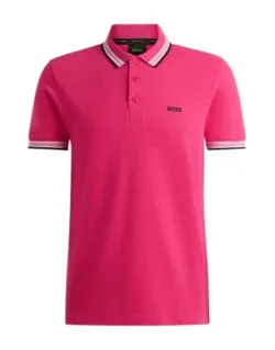 Polo Shirt With Contrast Logo Details