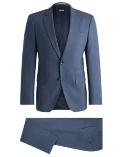 Slim-fit Suit In Patterned Stretch Cloth