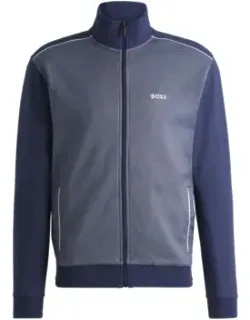 Zip-up Jacket With Embroidered Logo