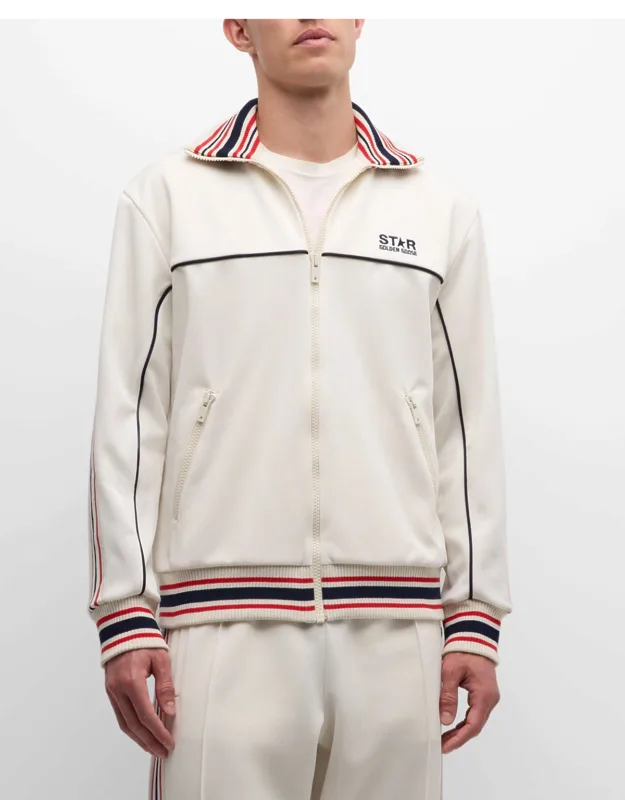 Zipped Patchwork Track Jacket