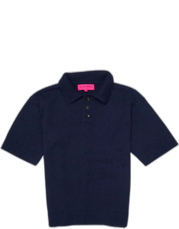 Solid Knit Polo Shirt