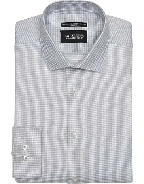 Slim Fit Ultra Performance Stretch Dobby Mini Check Dress Shirt