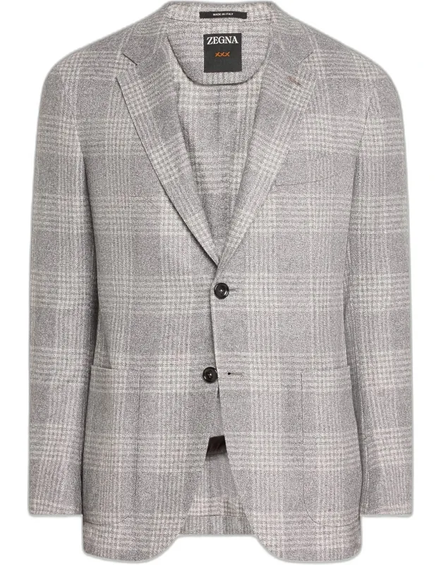 Plaid Silk-wool Sport Coat