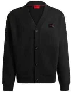 Cotton-terry Relaxed-fit Cardigan With Jelly Logo