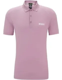 Waffle-fabric Polo Shirt