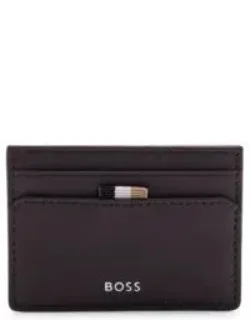 Card Holder With Signature Stripe And Logo Detail