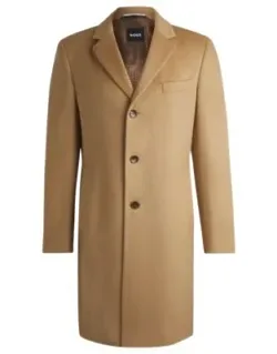 Slim-fit Coat In Wool And Cashmere