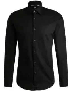 Slim-fit Shirt In Italian Cotton With Jacquard Monograms