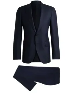 Slim-fit Striped Wool Suit