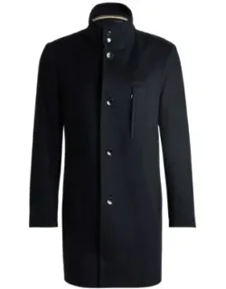 Slim-fit Coat In Wool And Cashmere