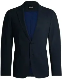 Slim-fit Jacket In Micro-patterned Performance-stretch Fabric