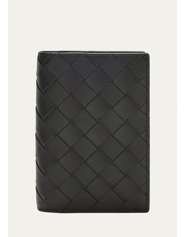 Intrecciato Leather Passport Case
