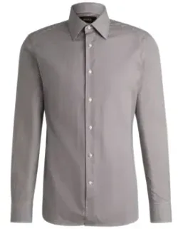 Slim-fit Patterned Cotton Shirt