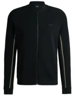 Knitted Zip-up Cardigans With Micro-structured Stripes