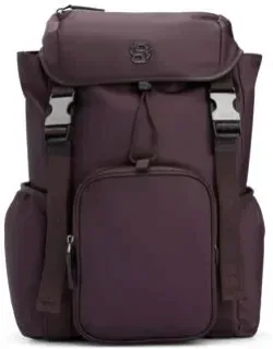 Matte-twill Backpack With Double Monogram And Full Lining