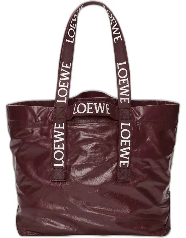 Leather Fold Shopper Bag